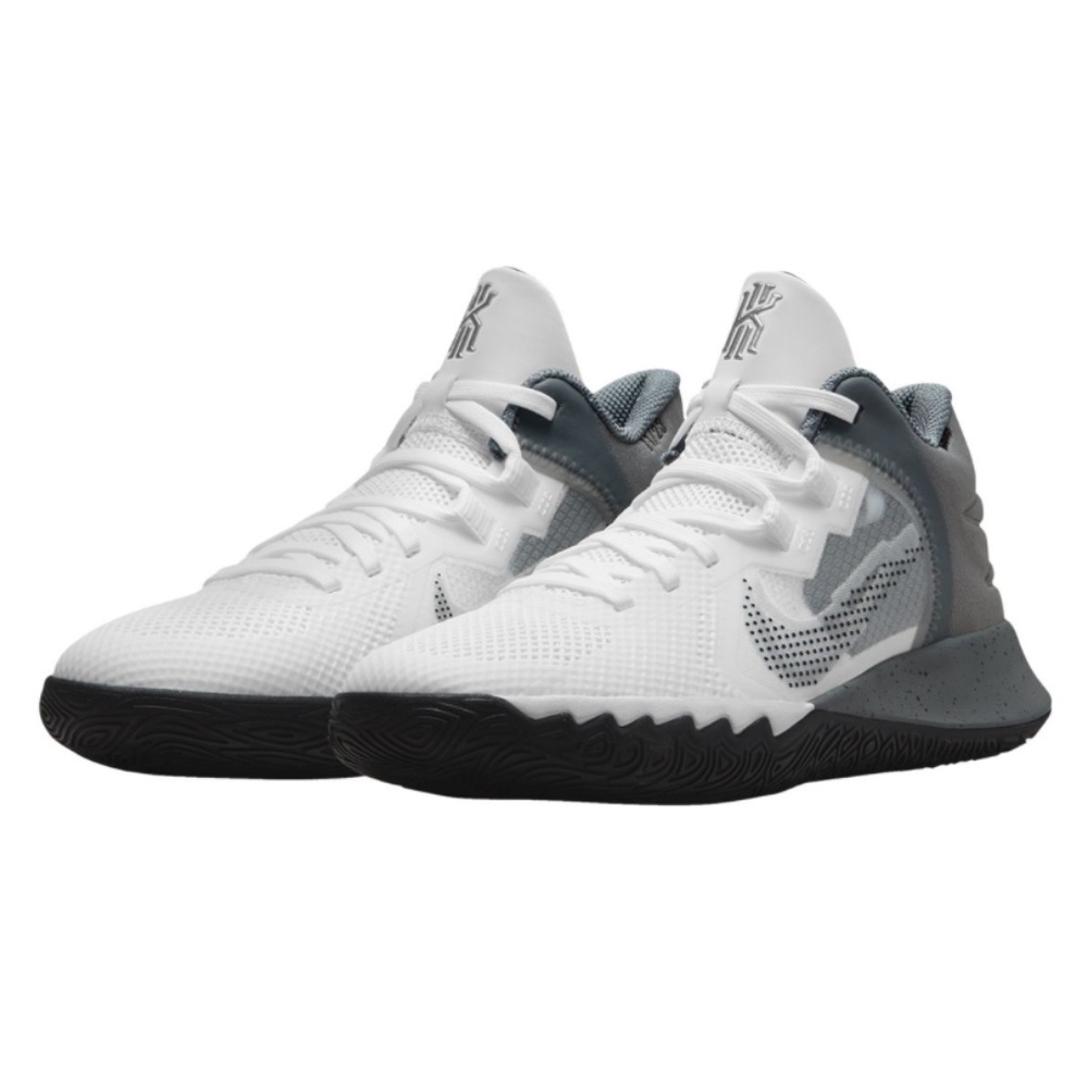 Nike Kids Kyrie Flytrap V Gray White Basketball Shoes Sneakers Footwear GS 6.5Y